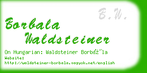 borbala waldsteiner business card